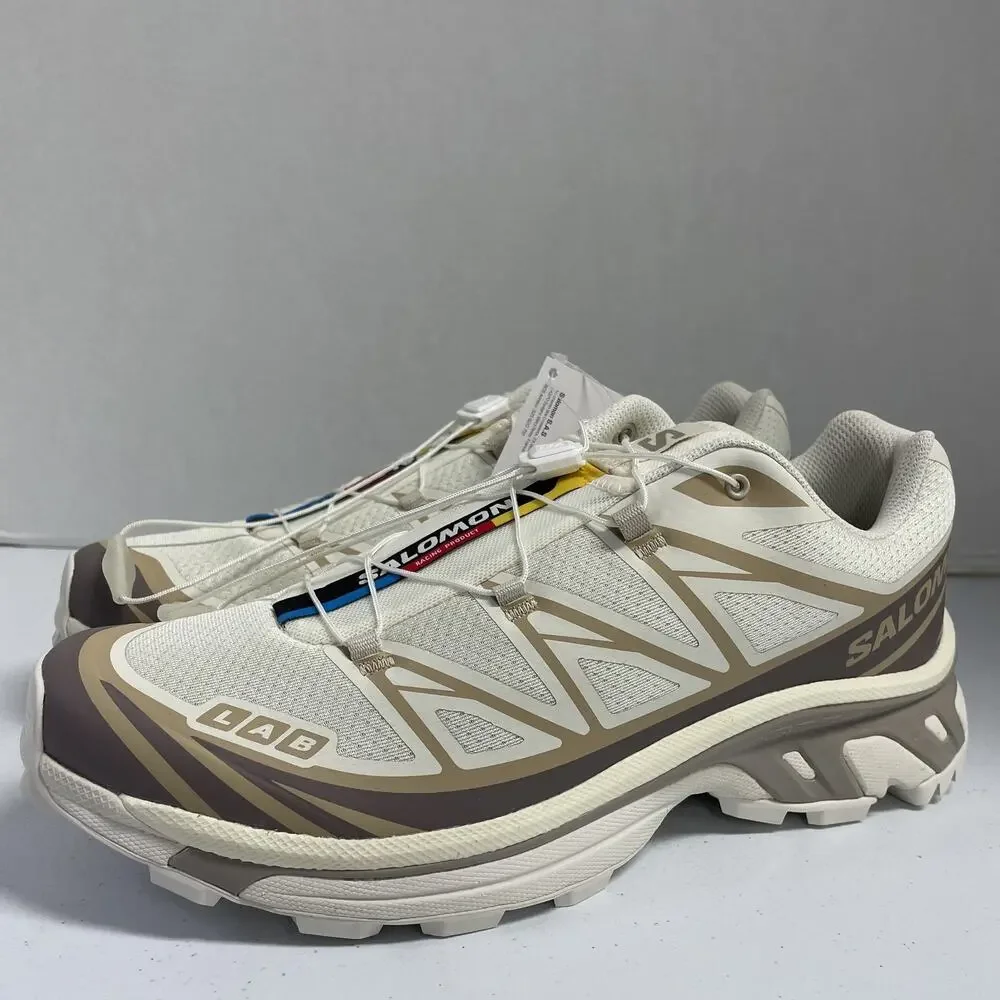 Salomon XT-6 Vanilla Ice Iron Etherea L47737700 Size 9.5 White Tan Trail Running